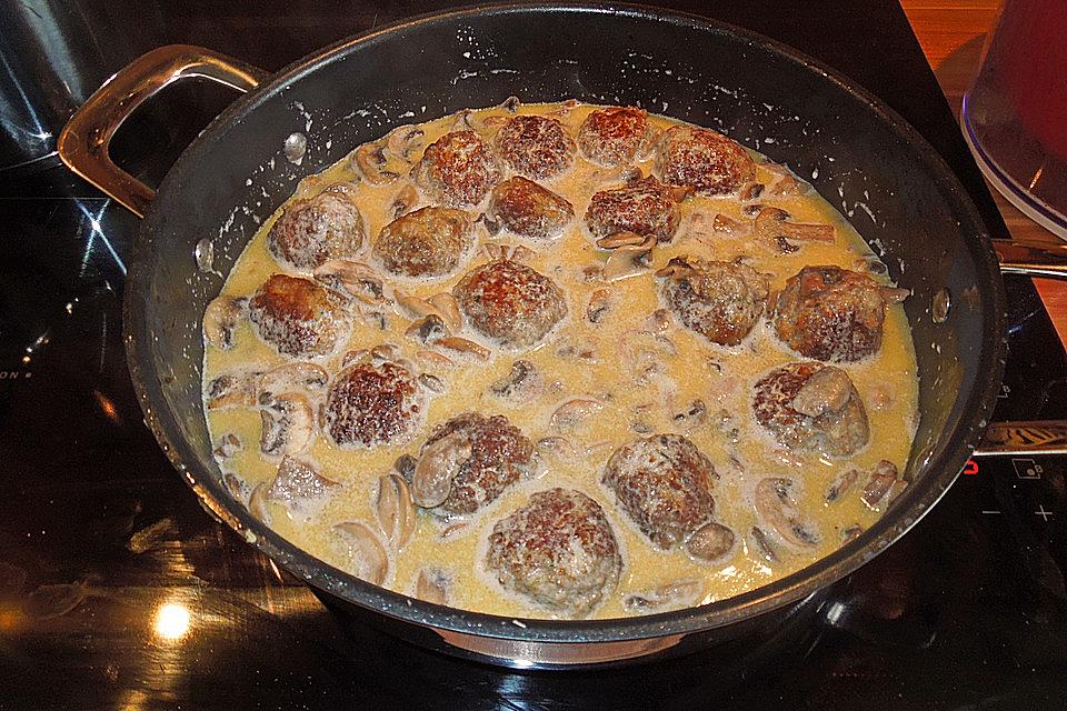 köttbullar rezept ,köttbullar ikea ,champignon-sauce rezept ,hackfleisch rezepte ,kohl geschmort mit hackfleisch